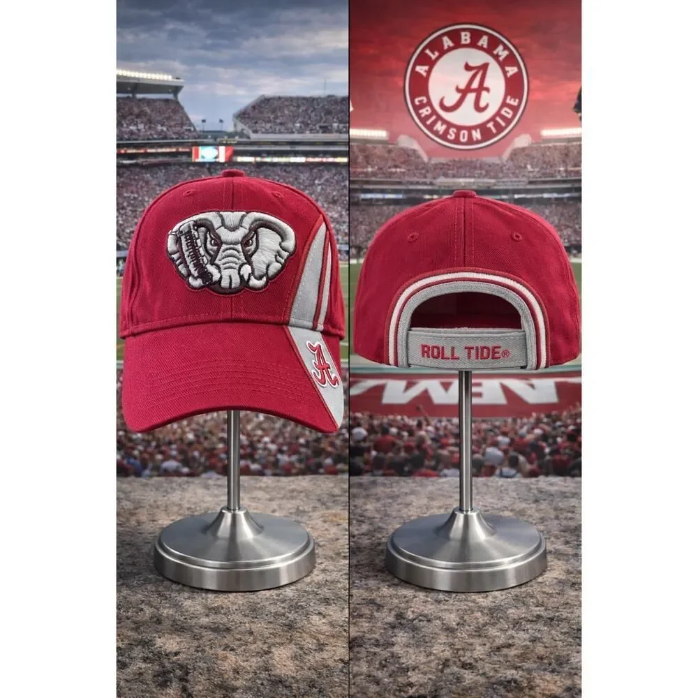 Alabama Crimson Tide Hat CapSmith Inc Strapback Red Elephant Logo Roll Tide OSFA